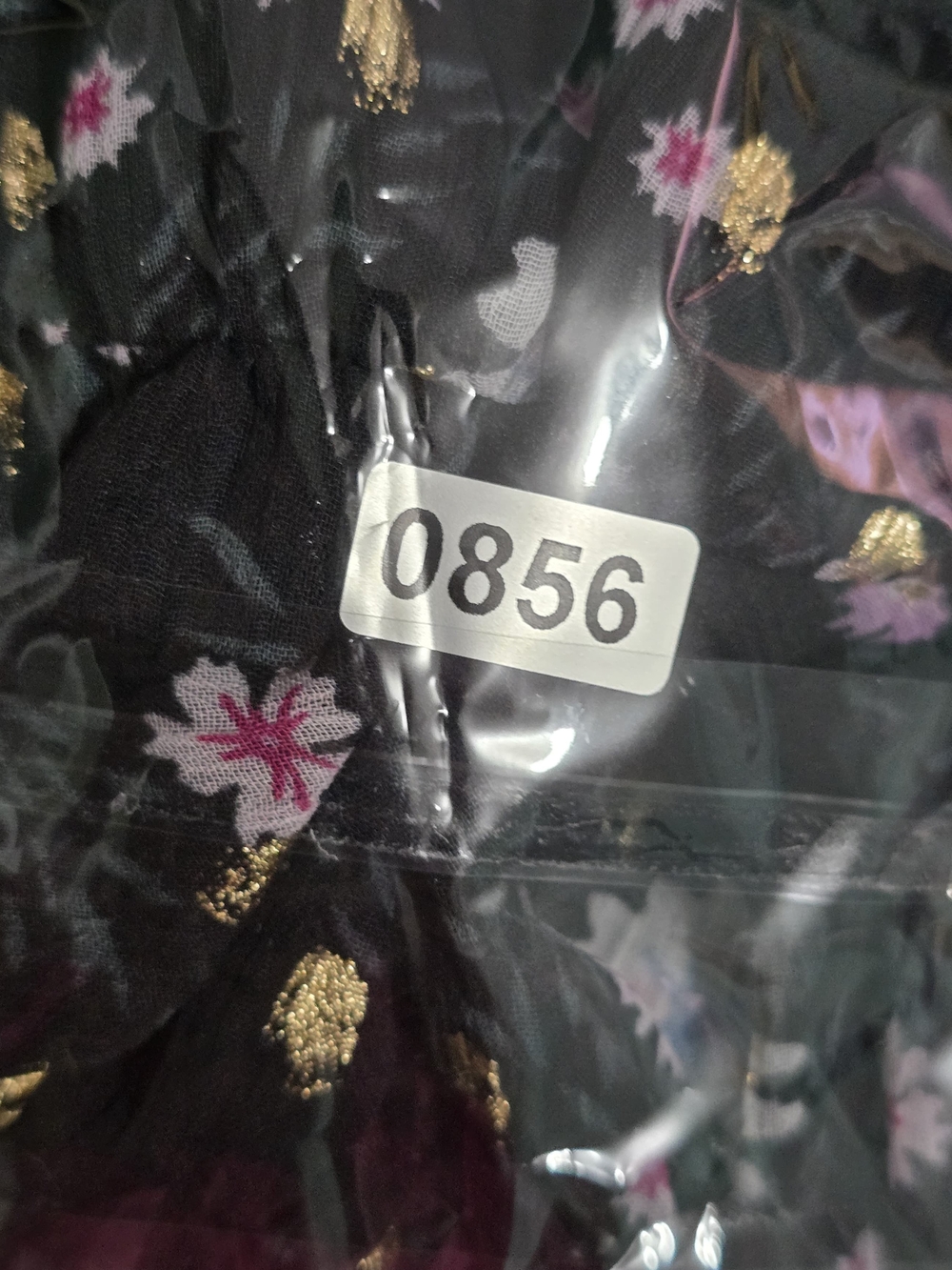 LOFT Petites P2XS Black Chiffon Floral Ruffle High Neck Sleeveless Blouse - Picture 15 of 15